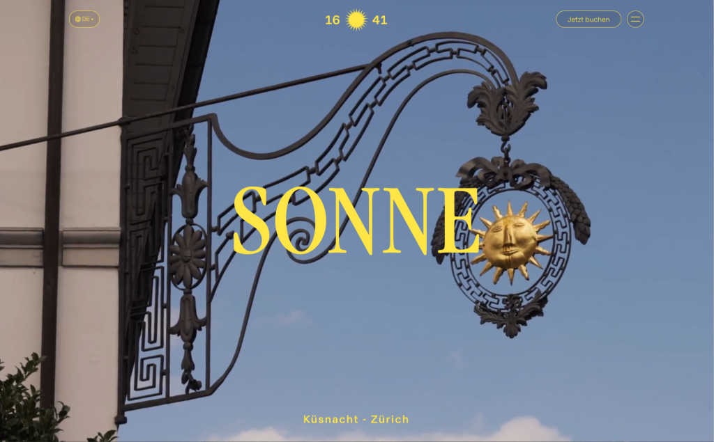 Sonne Küsnacht - Web Projekt Screenshot